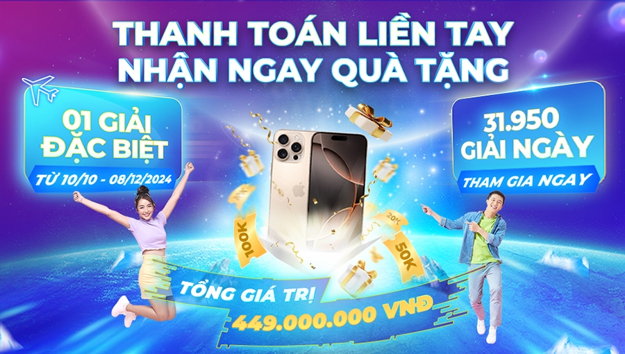 Danh sách khách hàng trúng thưởng CTKM "Thanh toán liền tay - Nhận ngay quà tặng" từ ngày 15/11/2024 đến ngày 18/11/2024