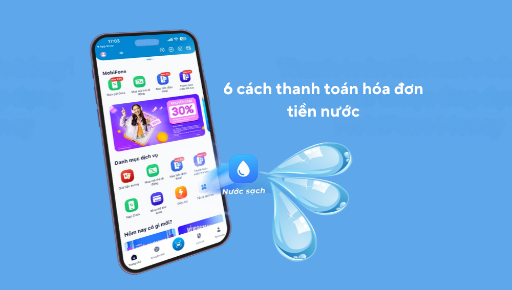 Cách thanh toán hóa đơn tiền nước bằng ví điện tử