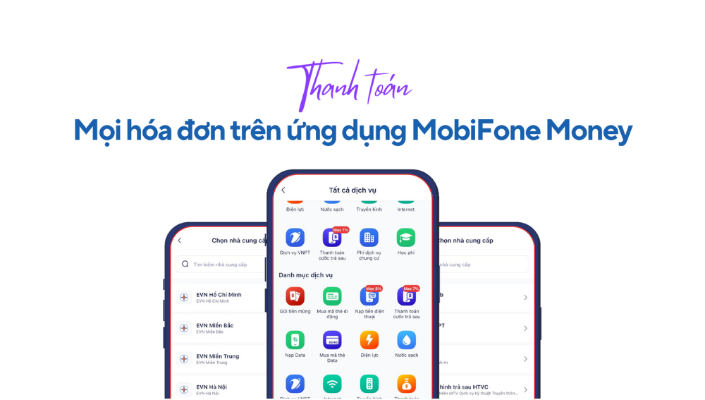 Dễ dàng thanh toán hóa đơn online trên ứng dụng MobiFone Money
