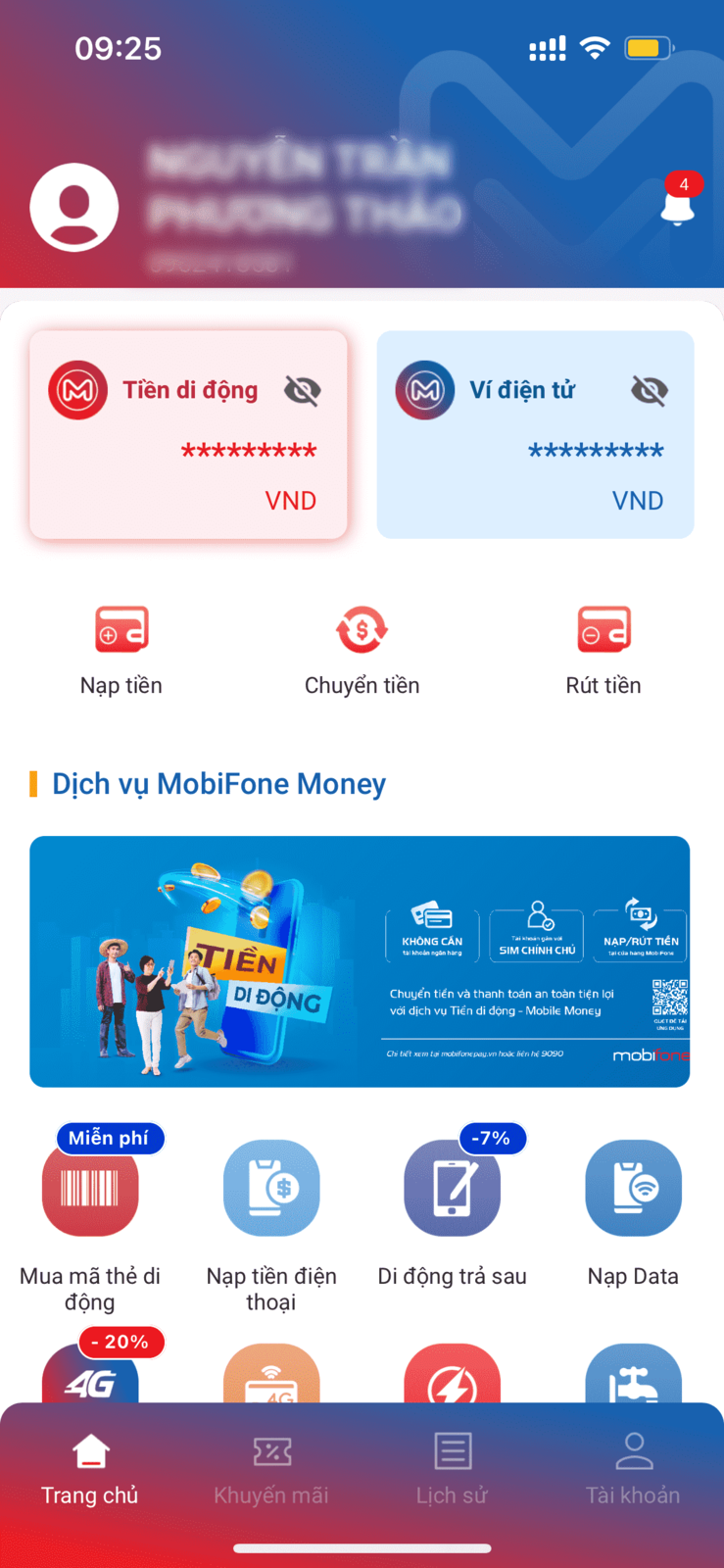 C&aacute;ch chuyển tiền điện thoại mobi sang MobiFone Money