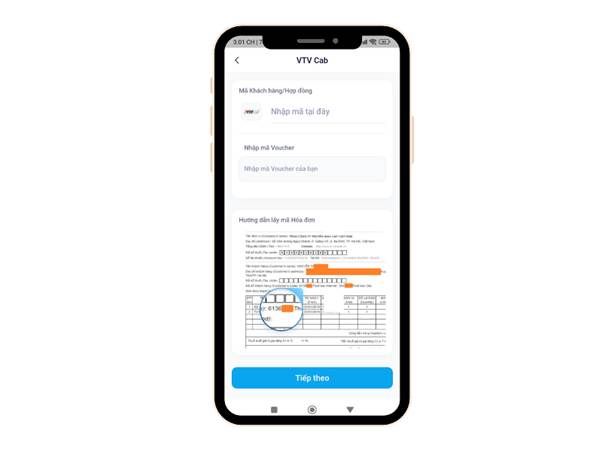Kiểm tra m&atilde; kh&aacute;ch h&agrave;ng VTVCab 