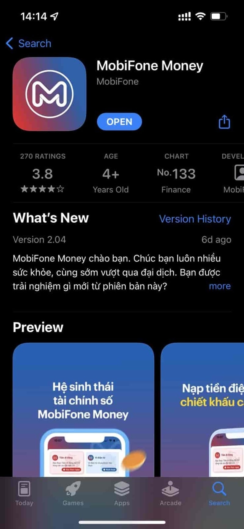 đăng ký dịch vụ tiền di động MobiFone